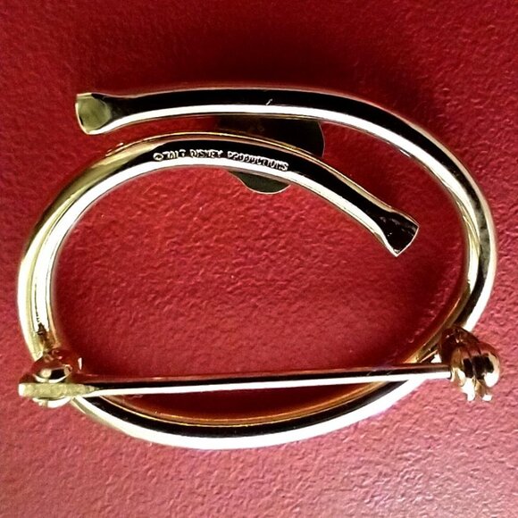 Vintage Disney Epcot Brooch Pin 80s Goldtone Unisex Signed Original Box - Picture 4 of 14